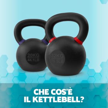 Che cos'è il kettlebell ? Il kettlebell è un attrezzo per l'esercizio fisico formato da una palla di acciaio/ghisa e una maniglia in cui infilare la mano.