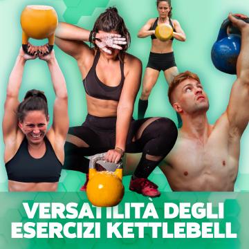Diversi tipi di esercizi kettlebell per allenamento versatile