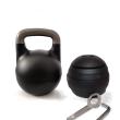 La kettlebell modulaire FlexiBell 2 de près avec les disques de poids inclus