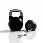 Das modulare Kettlebell FlexiBell 2 im Nahbereich mit enthaltenen Gewichtsscheiben